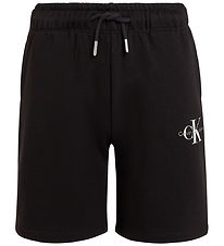Calvin Klein Sweat Shorts - Monogram Relaxed - Ck Black