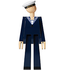 Kay Bojesen Woodfigure - Marine - 20.5 cm - Dark Blue/White