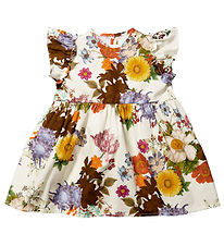 Christina Rohde Dress - White w. Flowers