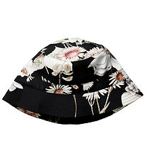 Christina Rohde Bucket Hat - Svart m. Blommor