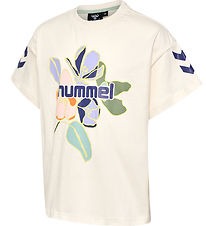 Hummel T-paita - hmlArt Boxy - Valkoinen Grey