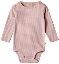Wheat Bodysuit l/s - Berti - Pink Lilac Stripes