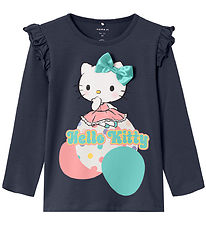 Name It Blouse - NmfJanice Hello Kitty - Dark Sapphire