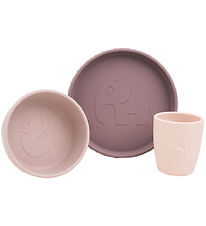 Done by Deer Set de Vaisselle - Silicone - 3 Parties - Rester et