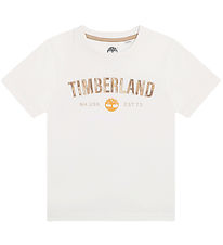 Timberland Stuttermabolur - Hvítt