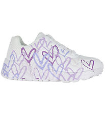 Skechers x JGoldcrown Shoes - Uno Lite - Spread The Love - White