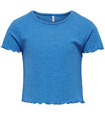 Kids Only T-shirt - KogNella - Rib - Noos - Franska Blue