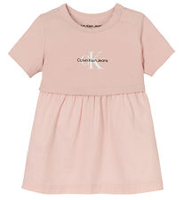 Calvin Klein Kleid m. Shorts - Monogramm-Logo - Sepia Rose