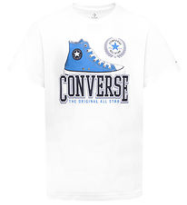 Converse T-Shirt - Script Sneaker - Wit