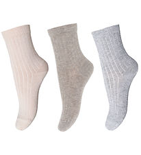 MP Socken - Rib - 3er-Pack - Light Brown Melange