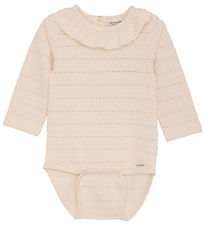 Minymo Romper l/s - Jacquard - Roze Champagne