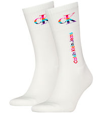 Calvin Klein Socks - 2-Pack - One Size - Mens - White