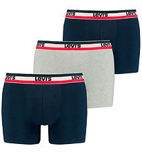 Levis Boxer nærbuxur - 3 Pakki - Dökkblátt/Grey Melange