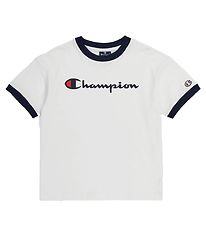Champion Stuttermabolur - Áður háls - White