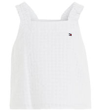 Tommy Hilfiger Top - Seersucker-ruit - Wit