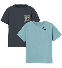 Name It T-Shirt - NkmVilian - 2 Pack - Minral Blue/India Ink