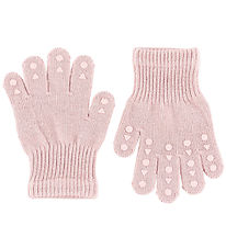 GoBabyGo Gloves - Knitted - Soft Pink w. Dapper