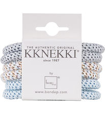 Kknekki Elastic Hair Bands - Slim - 6-Pack - Blue