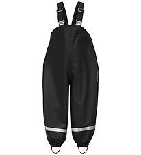 Didriksons Rain Pants w. Suspenders - PU - Plumber - Black