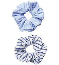 Sofie Schnoor Haargummis - 2er-Pack - Off White/Blue Striped