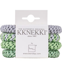 Kknekki Elastic Hair Bands - 4-Pack - Green/Blue