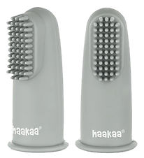 Haakaa Finger hammasharjat - 2 kpl - Suva Grey