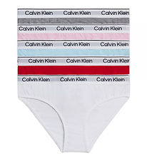 Calvin Klein Slips - 5-pack - Wit/Rood/Lichtblauw/Roze