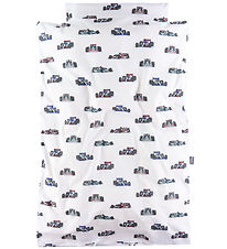 Nørgaard Madsens Bedding - Baby - White w. Racing cars