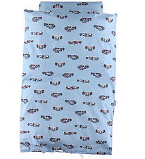 Nørgaard Madsens Bedding - Baby - Light Blue w. Racing cars