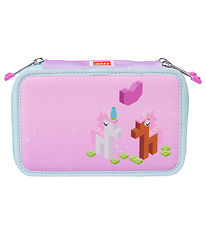 LEGO® Iconic Sparkle Pencil Case w. Contents - Pink/Blue w. Prin