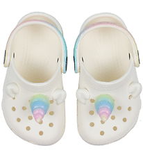 Crocs Sandales - Classic+ Rainbow Unicorn Clog T - Craie