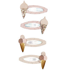Mimi & Lula Hárspennur - 4 Pakki - 6 cm - Ice Cream By The Seasi