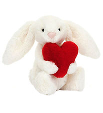 Jellycat Peluche - Small - 18x9 cm - Rouge Love Heart Timide Bun