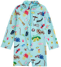 Bobo Choses Coverall Swimsuit - UV50+ - Funny Insects - Aqua Blu