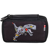 Jeva Pencil Case w. Contents - Twozip - Dinosaur Robot