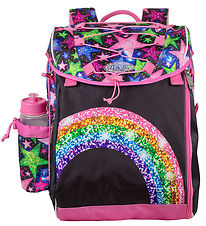 Jeva Skólataska - Millistig - Shimmer Rainbow