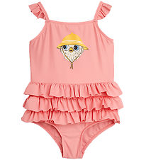 Mini Rodini Swimsuit - UV50+ - Owl - Pink