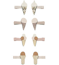 Mimi & Lula Hárspennur - 8 Pakki - 3 cm - Mini Ice Cream By The