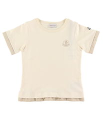 Moncler T-Shirt - Cream av. Beige