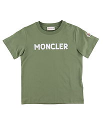 Moncler T-Shirt - Legergroen m. Wit