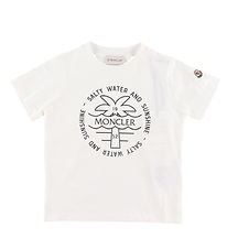 Moncler T-Shirt - Blanc av. Noir