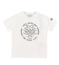 Moncler T-Shirt - Wei m. Schwarz