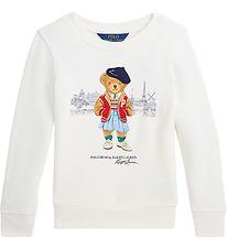 Polo Ralph Lauren Sweatshirt - Däckstvätt White m. Gosedjur