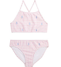 Polo Ralph Lauren Bikini - Pink/Weiß Kariert m. Logos