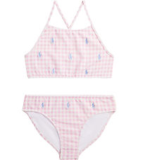 Polo Ralph Lauren Bikini - Pink/White Check w. Logos