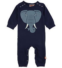 DYR Jumpsuit - Animal Tweet - Dk Navy Elephant