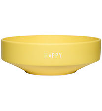 Design Letters Skål - Large - Favorit - Happy - Gul