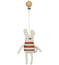 OYOY Pram Clip Toy - Musetti Mouse - Off White/Melange