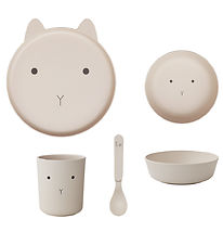 Liewood Dinner Set - Bioplastic - 4 Parts - Brody - Rabbit Sandy