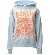 Lala Berlin Hoodie - Irina - Sunset Palm Cashmere Blue